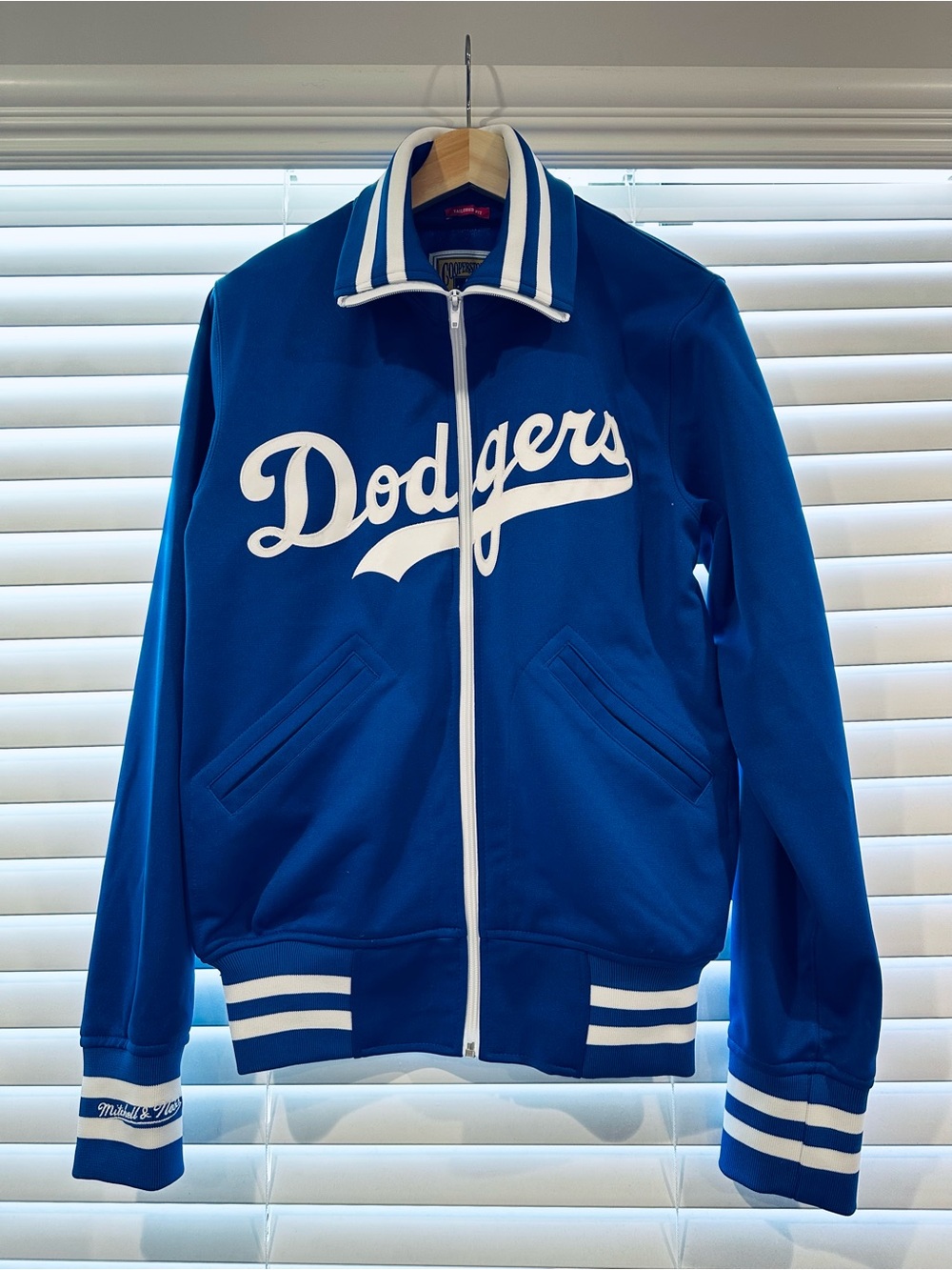 NWT Dodgers Blue Track Jacket with White Lettering